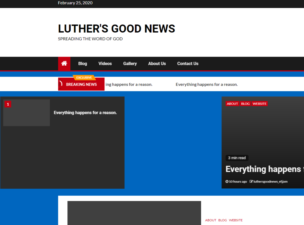 Homepage Screenshot